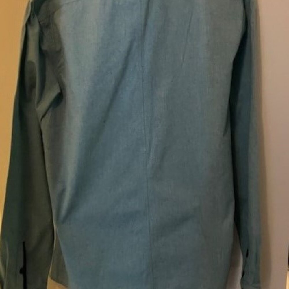 Split Bound By Name. Aqua - Button Up Men's Long Sleeve Shirt Wrinkle Free - Picture 2 of 10